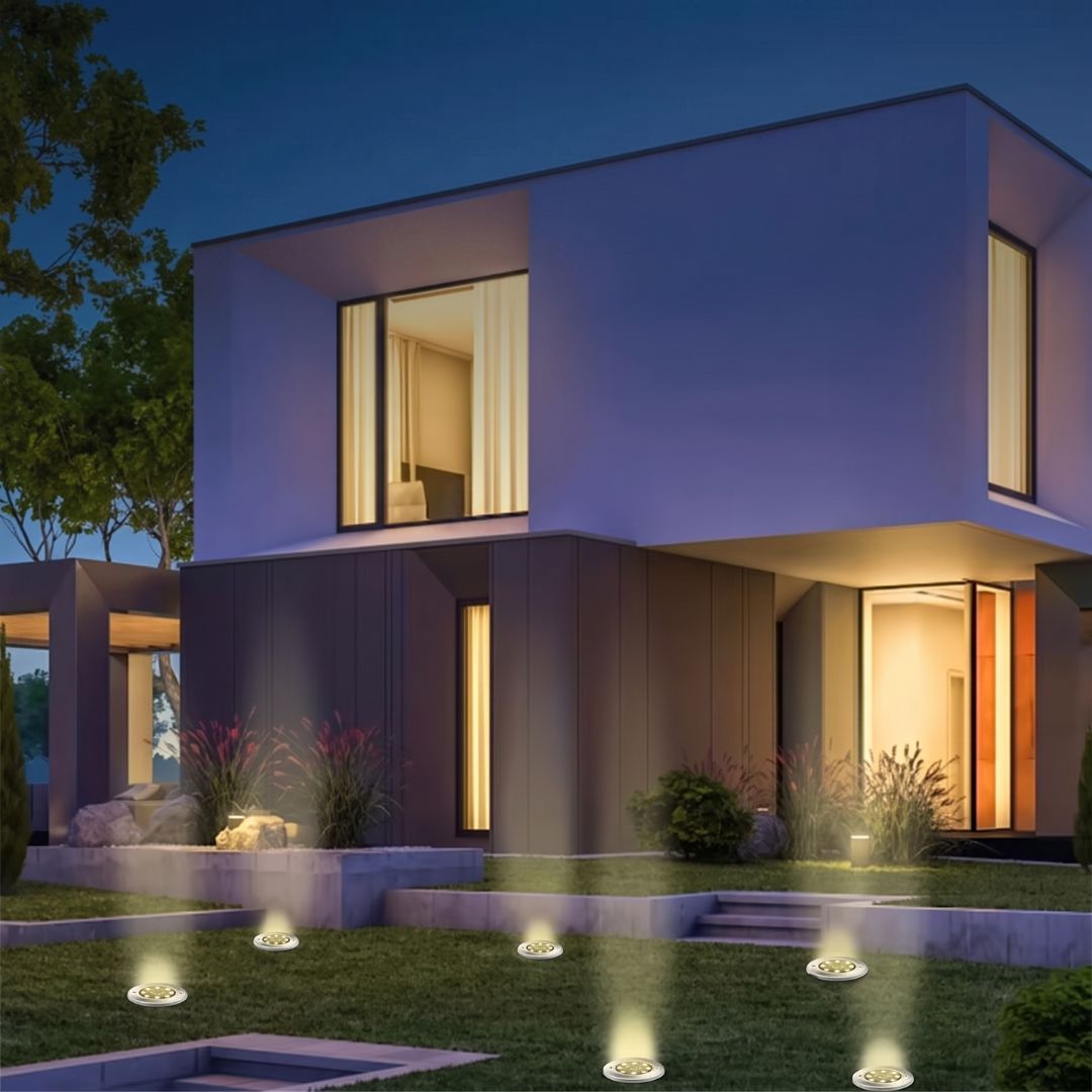 Round Solar Outdoor Lights