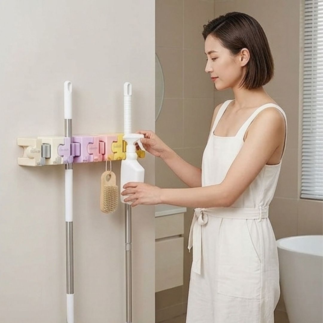 MopRack - Cleaning Tool Wall Organizer