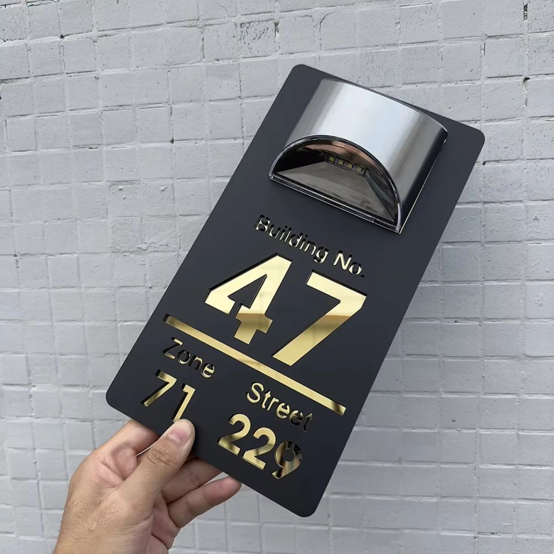 DoorGlow - Personalized Solar House Sign