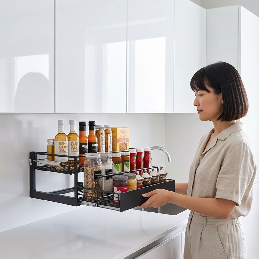 SpiceSlide - 3-Tier Pull-Out Kitchen Organiser