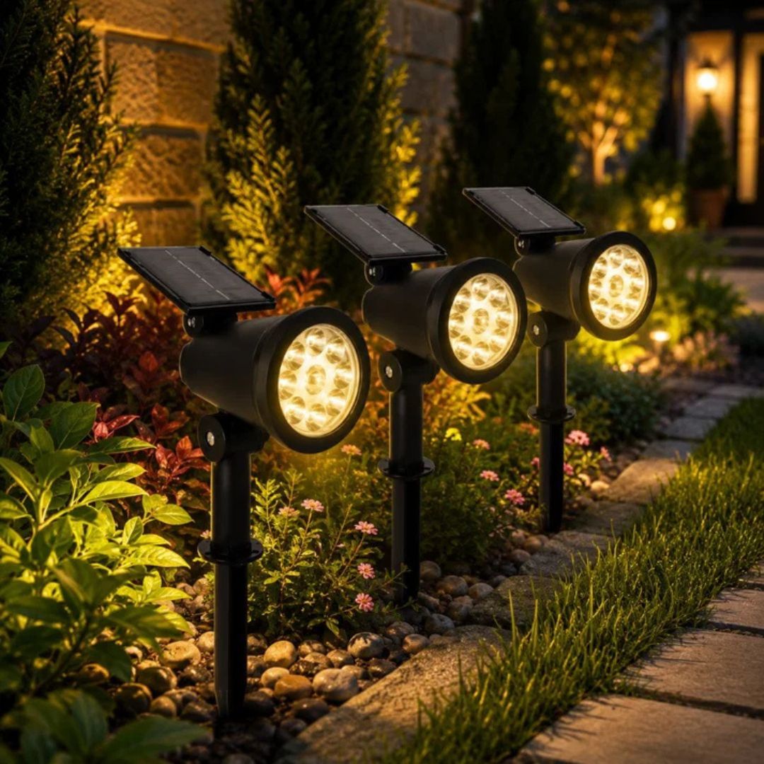 Solar-Powered Garden Spotlights