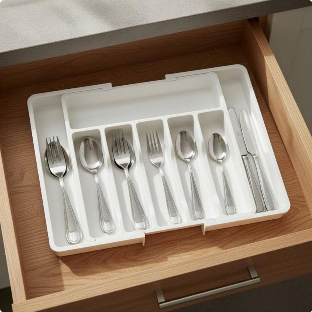 DrawerTray - Adjustable Cutlery Organizer