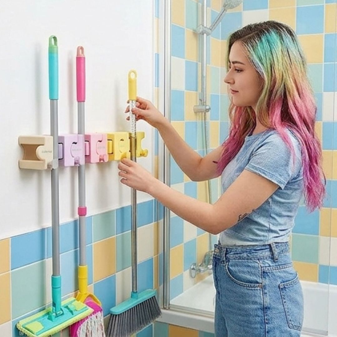 MopRack - Cleaning Tool Wall Organizer