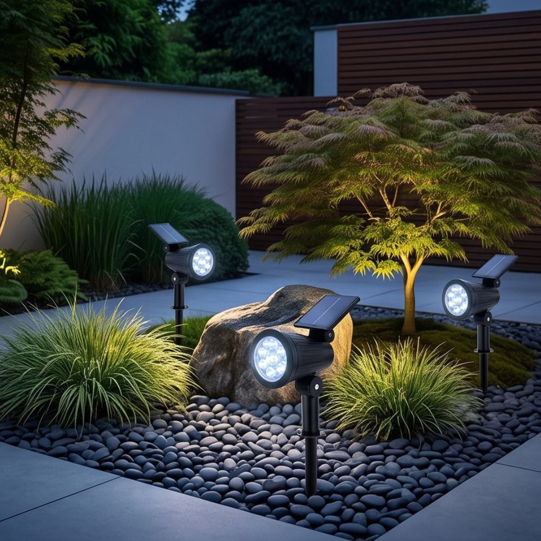 Solar-Powered Garden Spotlights
