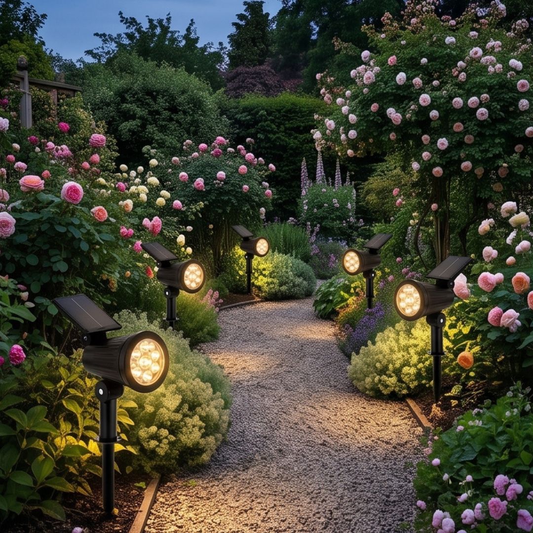 Solar-Powered Garden Spotlights