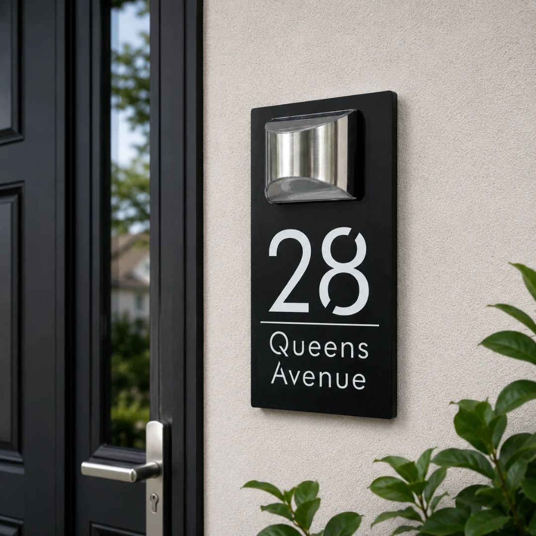 DoorGlow - Personalized Solar House Sign