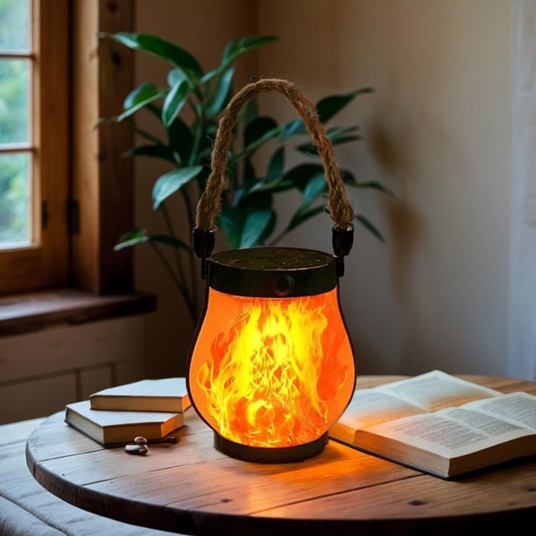 Solarbetriebene Flammenleuchte