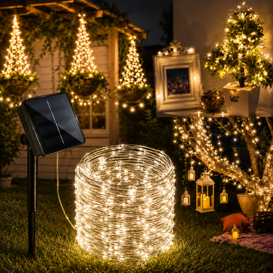 Solar-Powered Outdoor String Lights