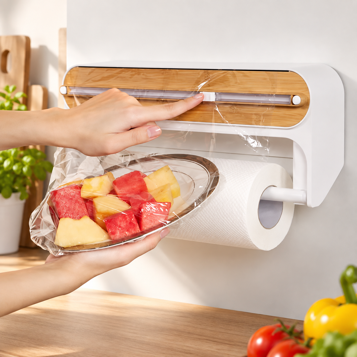 WrapStation - 3-in-1 Kitchen Roll & Wrap Dispenser